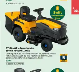 Lagerhaus Akku-Rasentraktor Estate 384E inkl. Akku Angebot