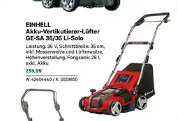 Lagerhaus Akku-Vertikutierer-Lüfter GE-SA 36/35 Li-Solo Angebot