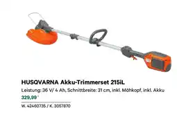 Lagerhaus Akku Trimmerset 215iL Angebot