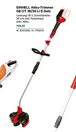 Lagerhaus Akku Trimmer GE-CT 36 30 Li E-Solo Angebot
