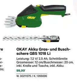 Lagerhaus Akku Gras- und Busch- schere GBS 1018 Li Angebot