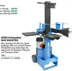 Lagerhaus GÜDE Holzspalter GHS 500/8TED Angebot