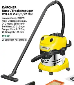 Lagerhaus KÄRCHER Nass-/Trockensauger WD 4 S V-20/5/22 Car Angebot
