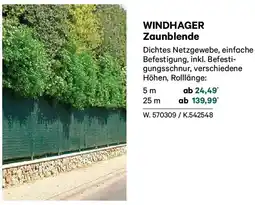 Lagerhaus Windhager zaunblende Angebot