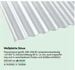 Lagerhaus Wellplatte Sinus Angebot