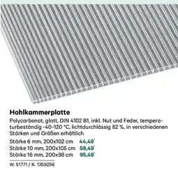 Lagerhaus Hohlkammerplatte Angebot