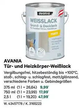 Lagerhaus AVANIA Tür und Heizkörper Weißlack Angebot