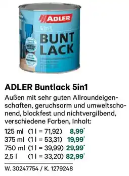 Lagerhaus Adler buntlack 5in1 Angebot