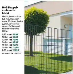 Lagerhaus H+S Doppelstabmatteleicht Angebot