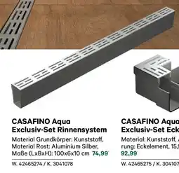 Lagerhaus Casafino aqua exclusiv set rinnensystem Angebot