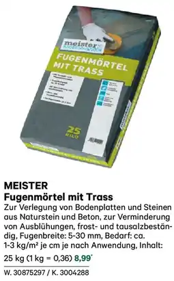 Lagerhaus Meister fugenmörtel mit trass Angebot