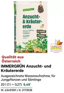 Lagerhaus Immergron anzucht & kräutererde Angebot