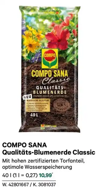 Compo sana qualitäts blumenerde classic