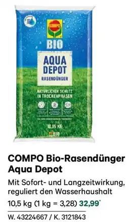 Lagerhaus Compo bio-rasendünger aqua depot Angebot