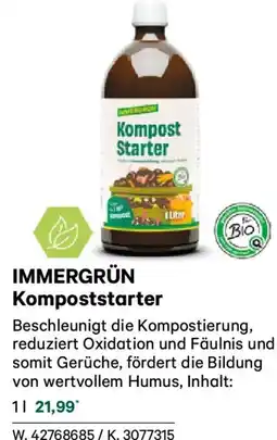 Lagerhaus Immergrün kompoststarter Angebot