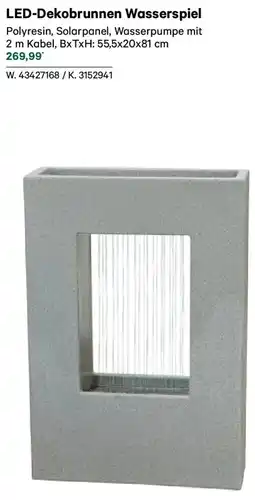 Lagerhaus LED-Dekobrunnen Wasserspiel Angebot