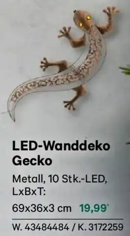 Lagerhaus LED-Wanddeko Gecko Angebot