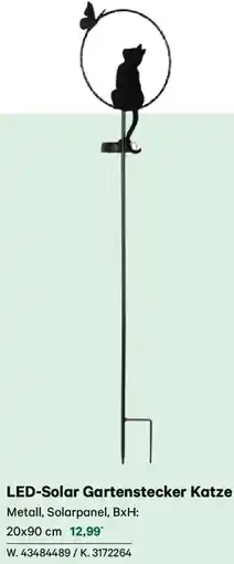 Lagerhaus LED-Solar Gartenstecker Katze Angebot
