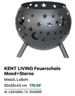 Lagerhaus KENT LIVING Feuerschale Mond+Sterne Angebot
