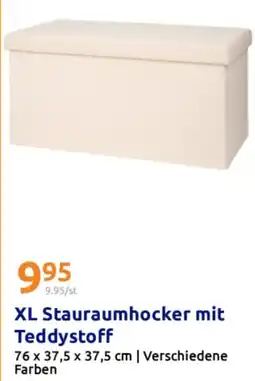 Action XL Stauraumhocker mit Teddystoff Angebot