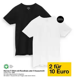 Zeeman Herren-T-Shirt mit Rundhals oder V-Ausschnitt Angebot