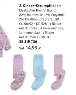 Tchibo Eduscho 3 Kinder-Strumpfhosen Angebot