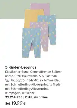 Tchibo Eduscho 5 Kinder Leggings Angebot