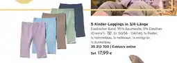 Tchibo Eduscho 5 Kinder Leggings in 3/4 Länge Angebot