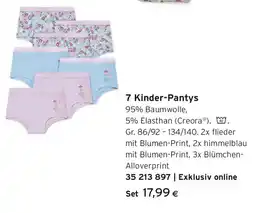 Tchibo Eduscho 7 Kinder Pantys Angebot