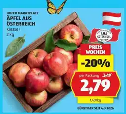Hofer ÄPFEL AUS ÖSTERREICH Angebot