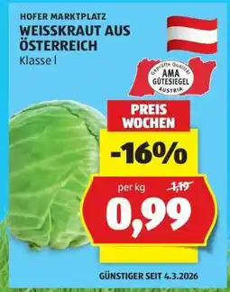Hofer Weißkraut aus Österreich Angebot