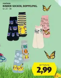 Hofer POKÉMON KINDER-SOCKEN, DOPPELPKG Angebot