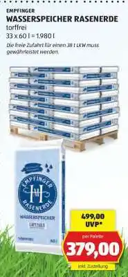 Hofer EMPFINER WASSERSPEICHER RASENERDE Angebot