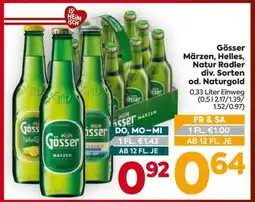 Billa Gösser Märzen, Helles, Natur Radler div. Sorten od. Naturgold Angebot