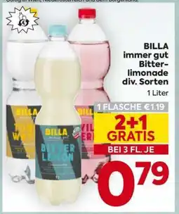 Billa BILLA immer gut Bitterlimonade div. Sorten Angebot