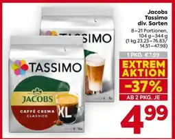 Billa Jacobs Tassimo div. Sorten Angebot