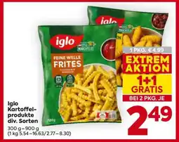 Billa Iglo Kartoffelprodukte div. Sorten Angebot