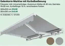 Lagerhaus Gelenkarm markise mit kurbelbedienung Angebot