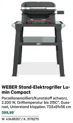 Lagerhaus Weber stand-elektrogriller lu min compact Angebot