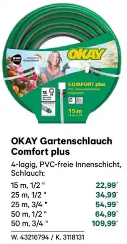 Lagerhaus Okay gartenschlauch comfort plus Angebot