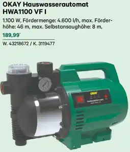 Lagerhaus Okay hauswasserautomat hwa1100 vf i Angebot