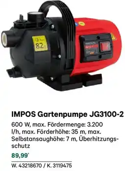 Lagerhaus Impos gartenpumpe jg3100-2 Angebot