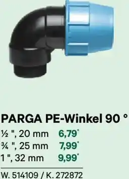 Lagerhaus Parga pe-winkel 90° Angebot