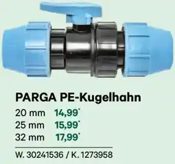 Lagerhaus Parga pe-kugelhahn Angebot