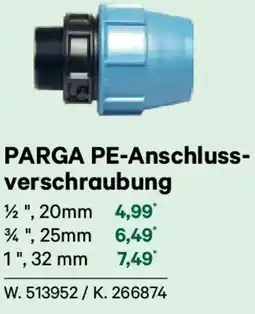 Lagerhaus Parga pe-anschlussverschraubung Angebot