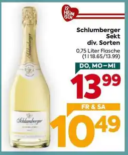 Billa Schlumberger Sekt div. Sorten Angebot