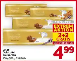 Billa Lindt Goldtafel div. Sorten Angebot