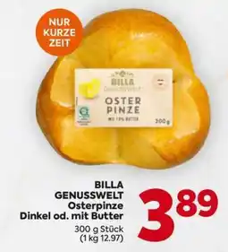 Billa BILLA GENUSSWELT Osterpinze Dinkel od. mit Butter Angebot