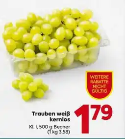 Billa TRAUBEN WEISS KERNLOS Angebot