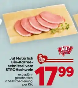 Billa Ja! Natürlich Bio-Karree-schnitzel vom STROHschwein Angebot